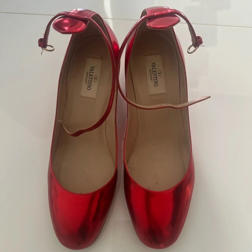 Valentino Shiny Red Heels - Picture 11 of 11